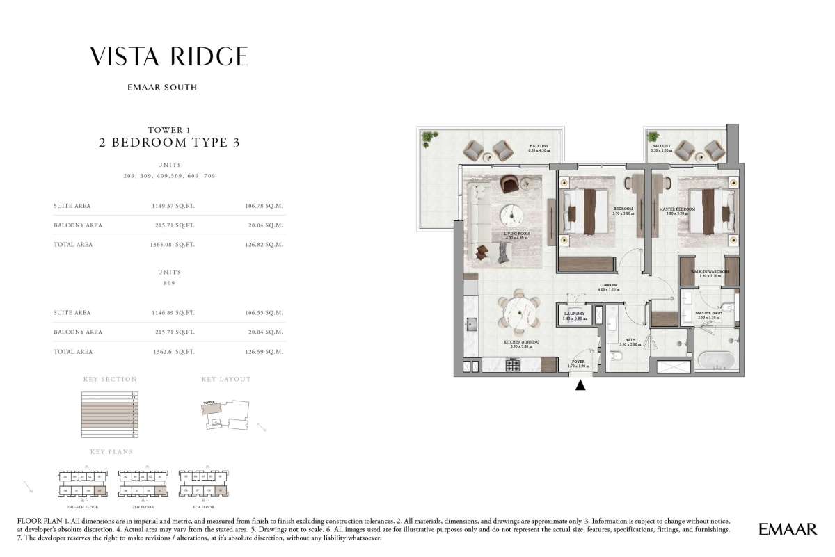 2nd To 8th Floor (Type 3, Unit 209-809) - Tower 1